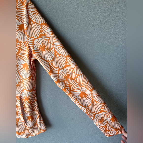 Tommy Bahama Golf orange white full zip long sleeve stretch athletic top sz L - Picture 2 of 6